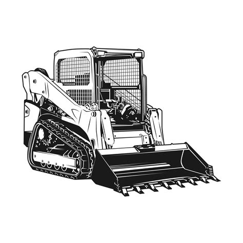 cartoon drawings of skid steer|skid steer clip art outline.